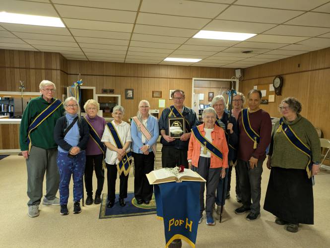 Organized in April 1875, Petersham Grange # 95 is celebrating its 150th anniversary. At a recent Grange meeting, the Massachusetts State Grange recognized the Petersham Grange on 150 years of service to the Grange and the Petersham community. Service in recent years includes production and presentation of Organized in April 1875, Petersham Grange # 95 is celebrating its 150th anniversary. At a recent Grange meeting, the Massachusetts State Grange recognized the Petersham Grange on 150 years of service to the Grange and the Petersham community. Service in recent years includes production and presentation of