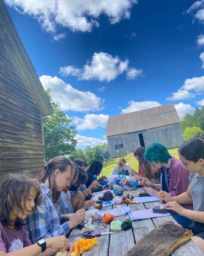 Ashfield resident Lisa Fortin, who for years made chain mail professionally, excels at a wide range of fiber arts and textile skills. She mentors youngsters during two summer camps at her Growing A Bunch Farm in July and August.