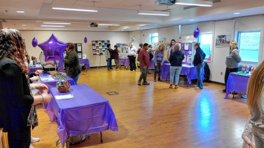 Visitors to Thursday's event honoring Dr. Martin Luther King Jr. at the Athol Public Library. The event was organized by Valuing Our Children. 