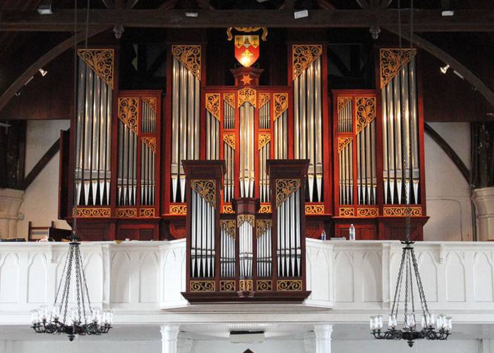 Stefan Maier has worked on this 1986 Gebr. Oberlinger organ at Christ Church Anglican Cathedral in Nassau, Bahamas.