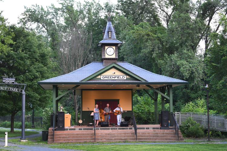 Orlen, Gabriel & Avery play at the Coop Concerts in Greenfield’s Energy Park on Thursday evening.