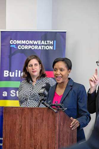 Secretary of Labor and Workforce Development Lauren Jones announces over $850,000 in grants on behalf of the Healy-Driscoll Administration.