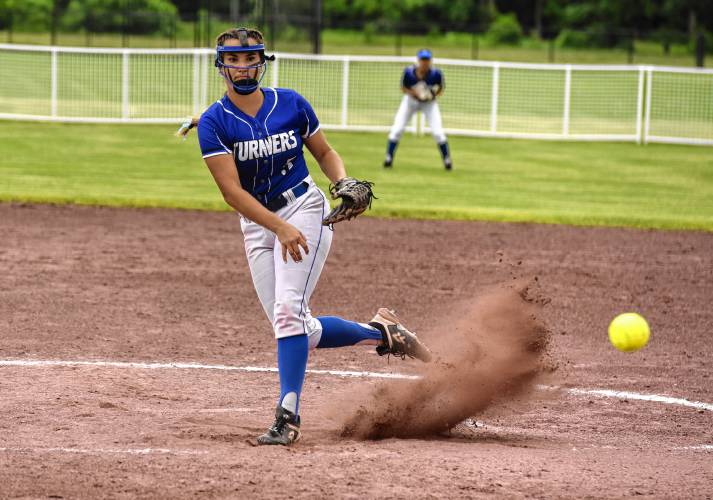 Turners Falls’ Madi Liimatainen dethe Thunder’s 11-4 victory over Narragansett in the MIAA Division 5 quarterfinal on Saturday at Gary Mullins Field.