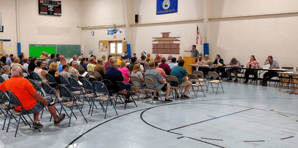 A total of 74 registered voters showed up for Wednesday's Special Town Meeting.