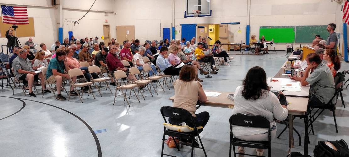 A total of 74 registered voters showed up for Wednesday's Special Town Meeting.