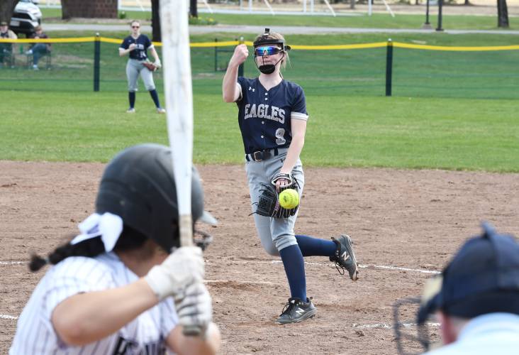 Franklin Tech’s Hannah Gilbert pitches against Blackstone Valley Tech in a game last year in Turners Falls. 