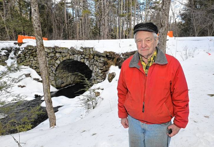 Paul Godfrey of Pelham and The Friends of the Quabbin Inc. are trying to repair the Keystone Bridge in the Quabbin watershed in New Salem that is starting to fall down. 