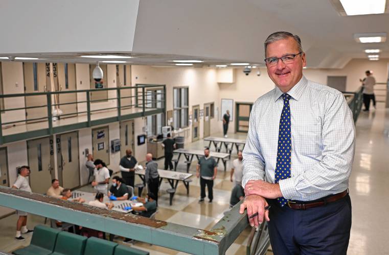 Franklin County Sheriff Christopher J. Donelan in D Pod at the Franklin County Jail and House of Correction in Greenfield.