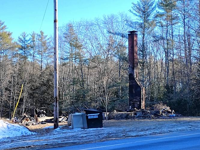 A blaze destroyed a home at  715 School St. in Winchendon on Christmas Eve morning