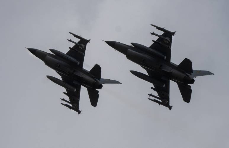 The Ukrainian Air Force’s F-16 fighter jets fly in an undisclosed location in Ukraine, Sunday, Aug. 4, 2024. The F-16 fighter jets that have been delivered to Ukraine by Western countries will be flying sorties in Ukrainian skies and helping the country’s current fleet of Soviet-era jets to counter Russia’s invasion. The Ukrainian Air Force’s F-16 fighter jets fly in an undisclosed location in Ukraine, Sunday, Aug. 4, 2024. The F-16 fighter jets that have been delivered to Ukraine by Western countries will be flying sorties in Ukrainian skies and helping the country’s current fleet of Soviet-era jets to counter Russia’s invasion.