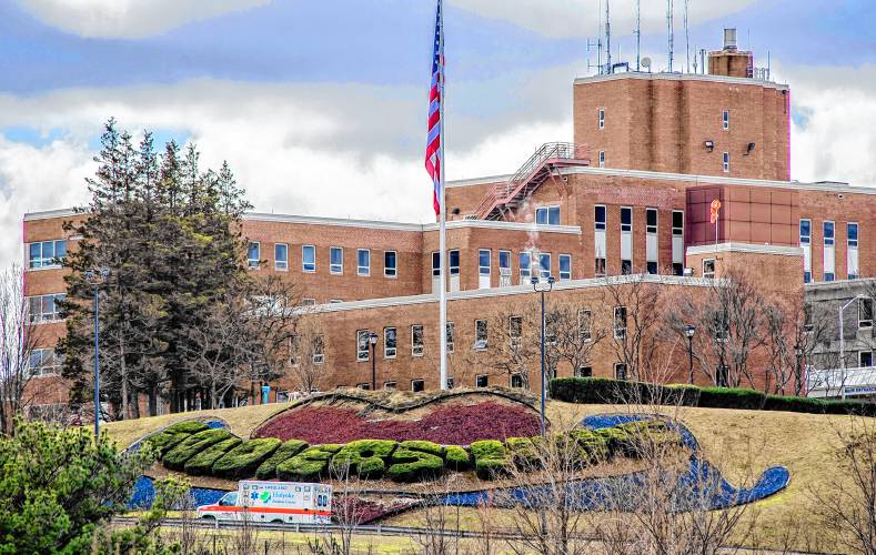 An ambulance arrives at the Soldiers’ Home in Holyoke on Tuesday, March 31, 2020. An ambulance arrives at the Soldiers’ Home in Holyoke on Tuesday, March 31, 2020.