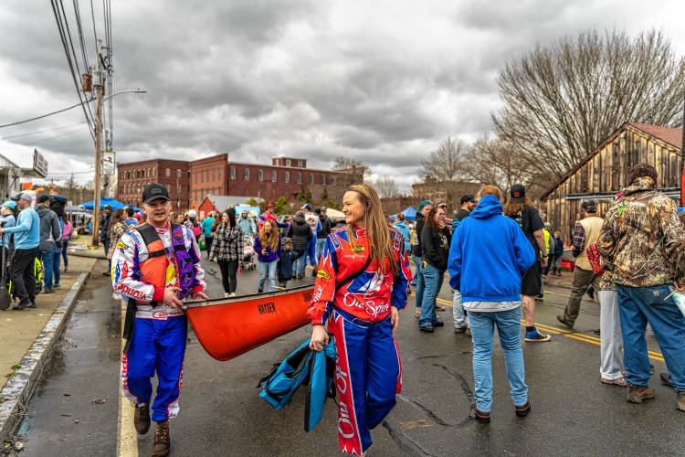 Hayden Herk and Taylor Finch were among the competitors in the 59th running of the River Rat Race from Athol to Orange on Saturday.