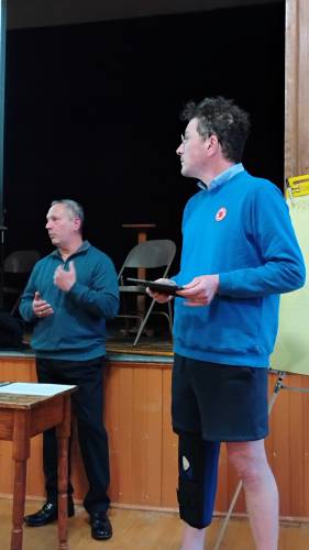Royalston Policing Committee chair Steven Egan (left) and committee member Joe Liebman.