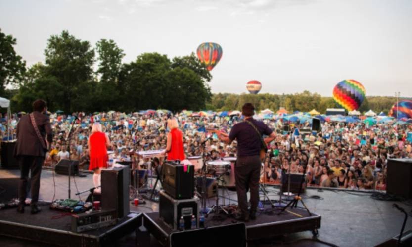 An idyllic scene from a previous Green River Festival. The fest returns this weekend, June 21 to 23. Some 40-plus acts, including headliners CAKE, Fleet Foxes, and Gregory Alan Isakov will perform on four stages, playing a wide range of musical styles.
