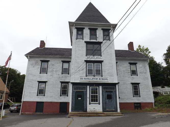 Whitney Hall in Royalston's South Village, constructed in 1905. It served as a school and event venue for many years. Currently, several municipal offices are located on the first floor, while the second floor is used for storage. Whitney Hall in Royalston's South Village, constructed in 1905. It served as a school and event venue for many years. Currently, several municipal offices are located on the first floor, while the second floor is used for storage.