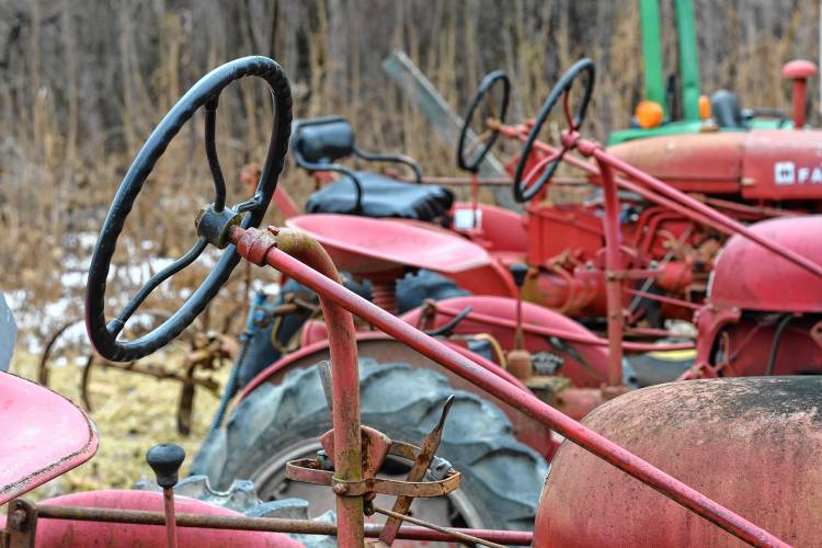 Tractors at Just Roots Farm in Greenfield. Tractors at Just Roots Farm in Greenfield.