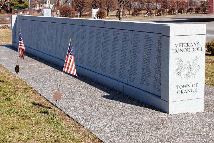 Among the projects of the Trustees of Soldiers’ Memorials Committee in Orange is the care and maintenance of the Honor Roll Wall in Memorial Park. The committee is hoping to expand the wall to to include those who served in all military conflicts since the Vietnam War.