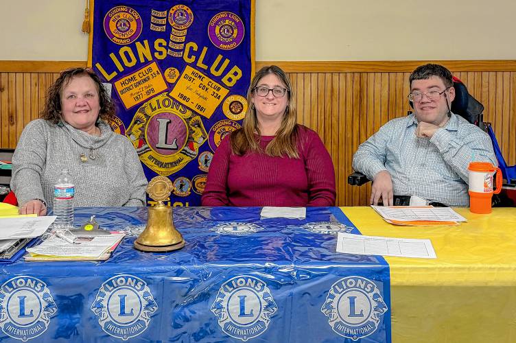Pictured (left to right) are President (King Lion) Raenette Kramer, Jessica Gale-Tanner, and Nate Johnson.