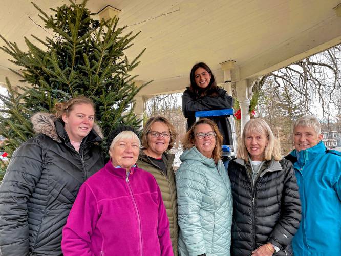 Pictured after setting up the Memory Tree are, left to right: Megan Shaughnessy, Dianne Miller, Darlene Goldthwaite, Joanne King, Jean Shaughnessy, Karen Hastings and Junior Member Allison Robertson in back. Pictured after setting up the Memory Tree are, left to right: Megan Shaughnessy, Dianne Miller, Darlene Goldthwaite, Joanne King, Jean Shaughnessy, Karen Hastings and Junior Member Allison Robertson in back.