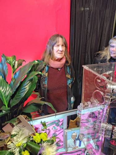 Lisa Gauthier behind the counter of her new store, The Menagerie Jewelry & Gift Shop in Winchendon.